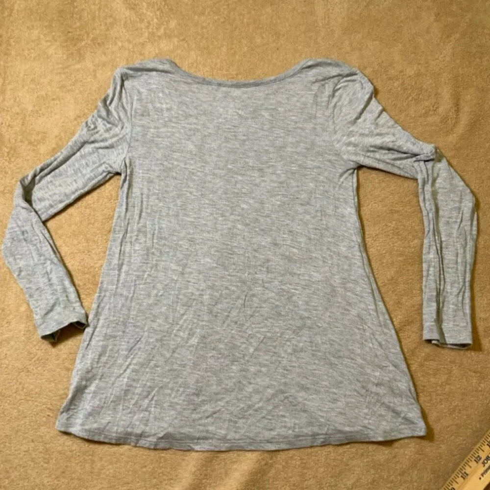 Justice Girls 10 Heather Gray Camo Glitter Unicorn Long Sleeve Round Neck‎ Top